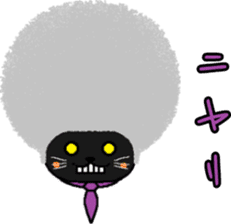 The Seven Afro Cats #7 -Police Cat- sticker #14352870