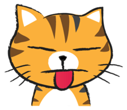 Orange cat cute cute sticker #14353474