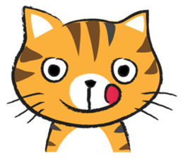 Orange cat cute cute sticker #14353475
