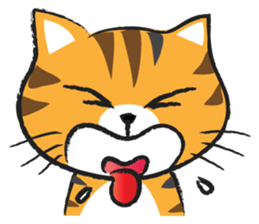 Orange cat cute cute sticker #14353477