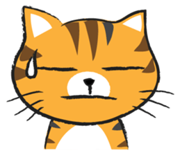 Orange cat cute cute sticker #14353478