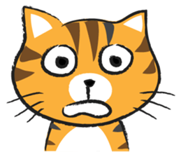 Orange cat cute cute sticker #14353479