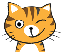 Orange cat cute cute sticker #14353480