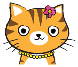Orange cat cute cute sticker #14353481