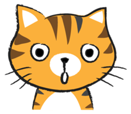 Orange cat cute cute sticker #14353482