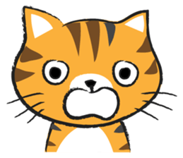Orange cat cute cute sticker #14353483