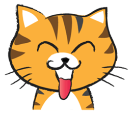 Orange cat cute cute sticker #14353484