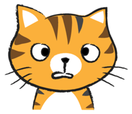 Orange cat cute cute sticker #14353486