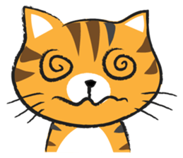 Orange cat cute cute sticker #14353487