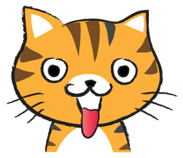Orange cat cute cute sticker #14353488