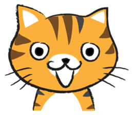 Orange cat cute cute sticker #14353490