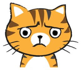 Orange cat cute cute sticker #14353493