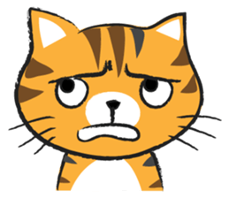 Orange cat cute cute sticker #14353494