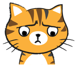 Orange cat cute cute sticker #14353495