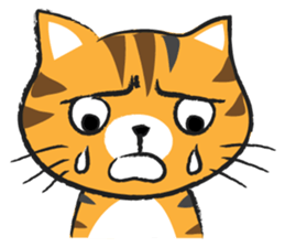 Orange cat cute cute sticker #14353496