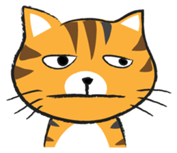 Orange cat cute cute sticker #14353497