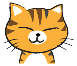 Orange cat cute cute sticker #14353498