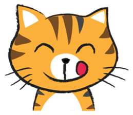 Orange cat cute cute sticker #14353500