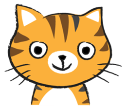 Orange cat cute cute sticker #14353501