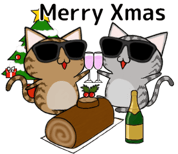 Sunglasses cat Ashver kitten Winter life sticker #14354706