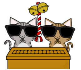Sunglasses cat Ashver kitten Winter life sticker #14354712