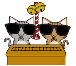 Sunglasses cat Ashver kitten Winter life sticker #14354712
