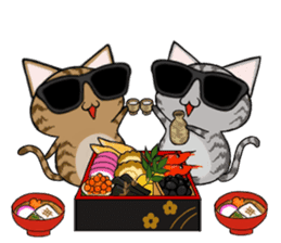 Sunglasses cat Ashver kitten Winter life sticker #14354716