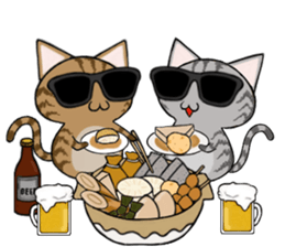 Sunglasses cat Ashver kitten Winter life sticker #14354725