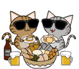 Sunglasses cat Ashver kitten Winter life sticker #14354725