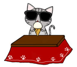 Sunglasses cat Ashver kitten Winter life sticker #14354727