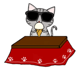 Sunglasses cat Ashver kitten Winter life sticker #14354727