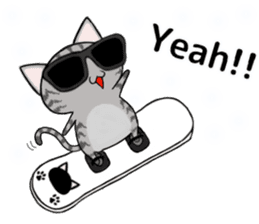 Sunglasses cat Ashver kitten Winter life sticker #14354731