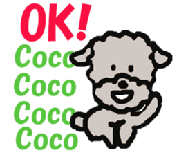 Sticker of dog "Coco" sticker #14356005