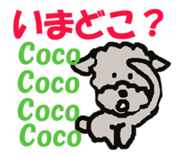 Sticker of dog "Coco" sticker #14356007