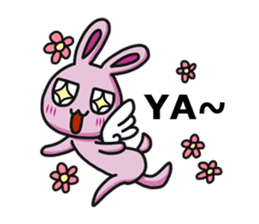 Sassy bunny & Hu-Lu cat(English version) sticker #14356367