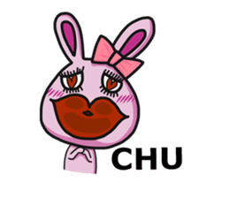 Sassy bunny & Hu-Lu cat(English version) sticker #14356381