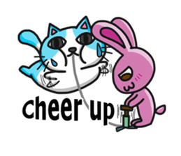 Sassy bunny & Hu-Lu cat(English version) sticker #14356391