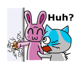 Sassy bunny & Hu-Lu cat(English version) sticker #14356397