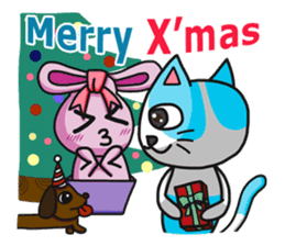 Sassy bunny & Hu-Lu cat(English version) sticker #14356404
