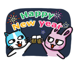 Sassy bunny & Hu-Lu cat(English version) sticker #14356405