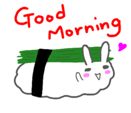 sushi rabbit sticker sticker #14356961