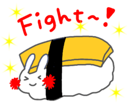 sushi rabbit sticker sticker #14356969