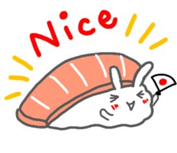 sushi rabbit sticker sticker #14356970