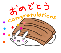 sushi rabbit sticker sticker #14356971