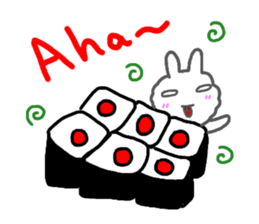 sushi rabbit sticker sticker #14356972