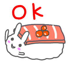 sushi rabbit sticker sticker #14356974