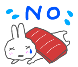 sushi rabbit sticker sticker #14356975