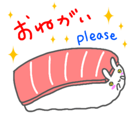 sushi rabbit sticker sticker #14356982