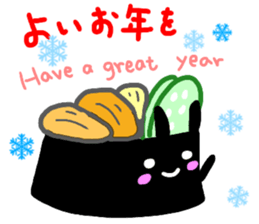 sushi rabbit sticker sticker #14356988