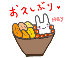 sushi rabbit sticker sticker #14356991